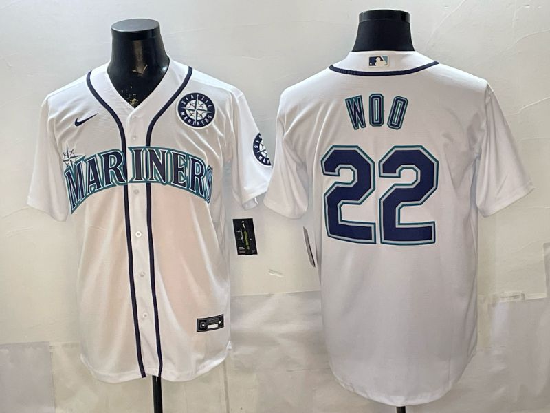Men Seattle Mariners #22 Woo White Game 2026 Nike MLB Jersey style 005